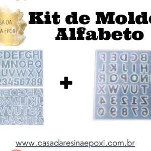 Kit Molde Silicone - Alfabeto Grande 4cm+ Molde Silicone – Mini Alfabeto