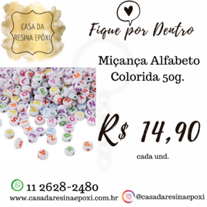Miçanga Letras Alfabeto 50g