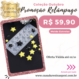 Molde Silicone  - Pingentes Estrelas