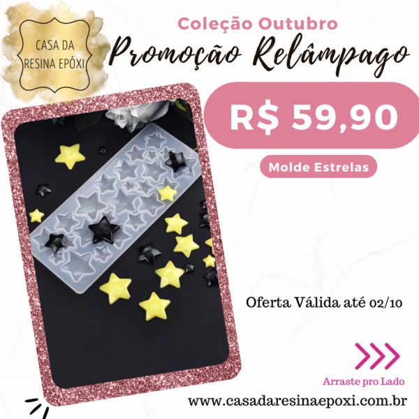 Molde Silicone  - Pingentes Estrelas