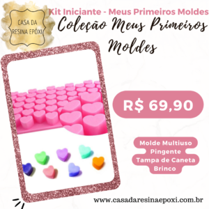 Molde Silicone  - Corações / Pingentes / Tampa de Caneta