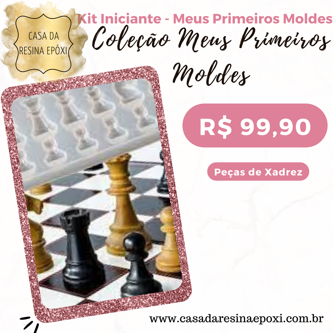 Compra online de PDTO Novas Peças de Xadrez Criativas Molde de Resina Molde  Epóxi Molde de Silicone DIY Ferramentas de Artesanato