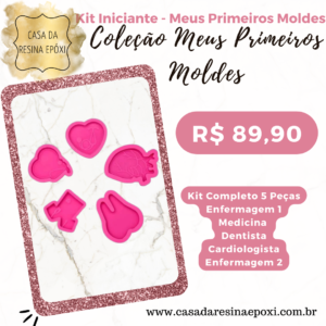 Molde Silicone  - Porta Crachá Profissões