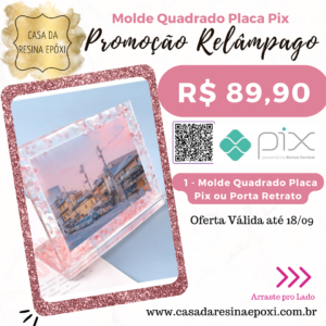 Molde Silicone  - Placa Pix / Eternização 14cm.
