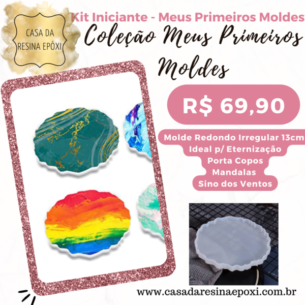 Molde Silicone  - Porta Copos / Eternização / Placa Pix  / Mandala