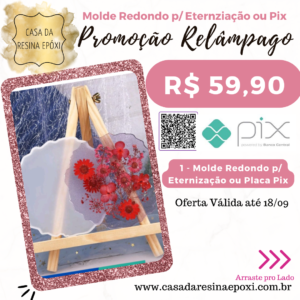 Molde Silicone  - Placa Pix / Eternização 14cm.