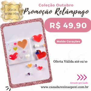 Molde Silicone  - Pingentes de Coração