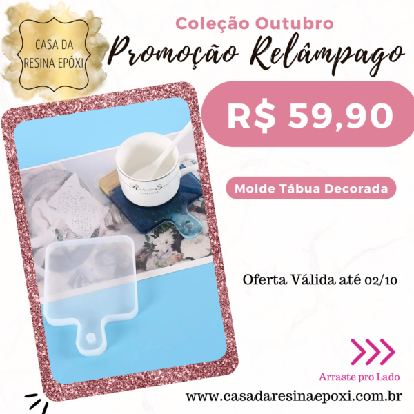 Molde Silicone  - Tábua Decorada