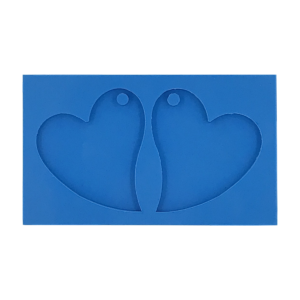 Molde de Silicone Pingente dois Corações