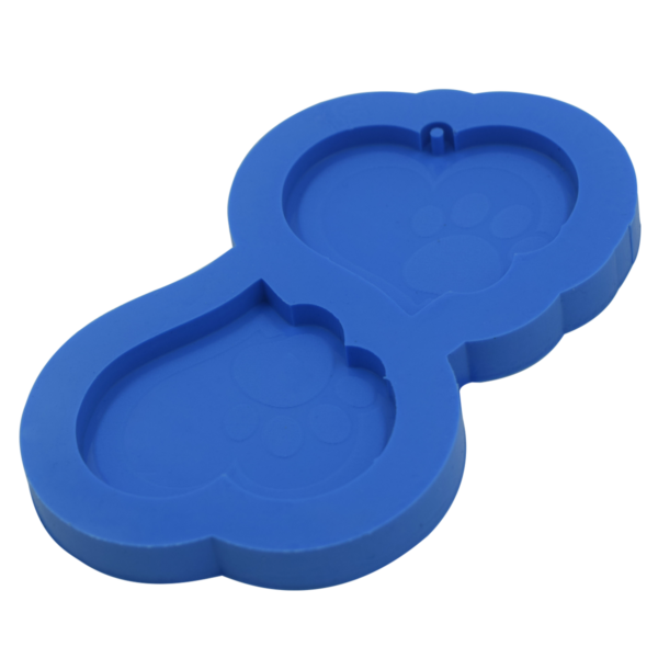 Molde de Silicone Coração Pet c/ Patinhas