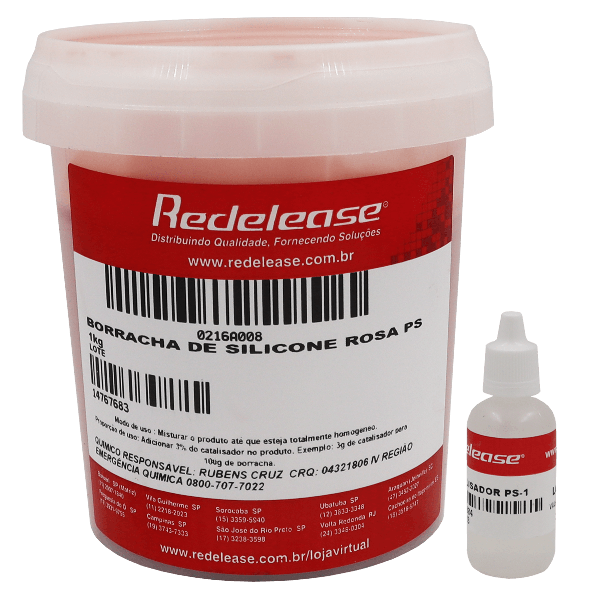 Borracha De Silicone Rosa Alta Flexibilidade para Moldes Com Catalisador (1,030 Kg)