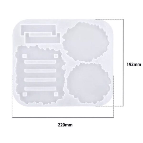 Molde Silicone - Kit c/ 04 Porta Copos + Suporte 9cm - Image 2