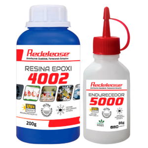 Resina Epoxi 4002 Alta Visc. ULTRA TRANSPARENTE e Proteção UV c/ Endurecedor (286g)