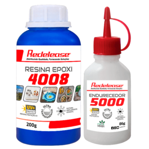 Resina Epoxi 4008 Baixa Visc. ULTRA TRANSPARENTE e Proteção UV c/ Endurecedor (286g)