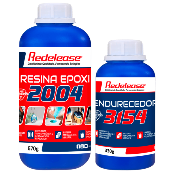 Resina 2004 Epoxi Transparente De Baixa Viscosidade Kit c/ 1kg