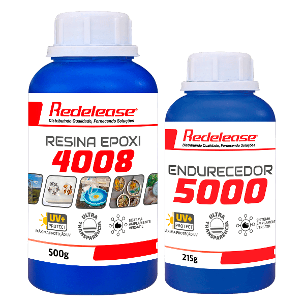 Resina Epóxi 4008 – Clear Baixa Visc. UV+ (500g) + Endurecedor (215g) – 715g