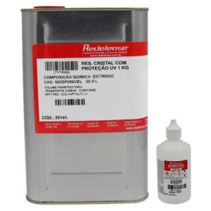 Resina Cristal com Proteção UV Com Catalisador (1,030 Kg)#