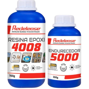 Resina Epoxi 4008 Baixa Visc. ULTRA TRANSPARENTE e Proteção UV Com Endurecedor (1kg)