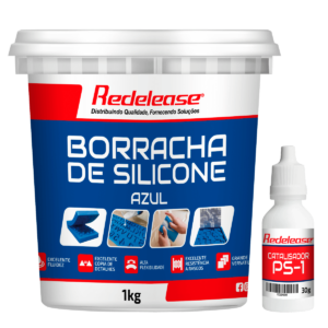 Borracha De Silicone Azul Alta Flexibilidade para Moldes Com Catalisador (1,030 Kg)