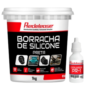 Borracha De Silicone Preta Rígida para Pneus Miniatura Com Catalisador (1,050 Kg)