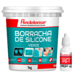 Borracha De Silicone Verde Alta Flexibilidade para Moldes Com Catalisador (1,030 Kg)