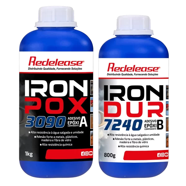 Adesivo Epoxi IronPox Extra Forte para Reparos Estruturais e Colagens de Alta Performance (1,8 Kg)