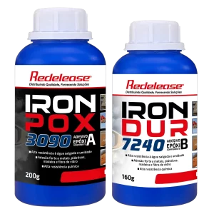 Adesivo Epoxi IronPox Extra Forte para Reparos Estruturais e Colagens de Alta Performance (360 g)