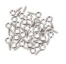 Pitão p/ Chaveiros e Pingentes c/ 100und. Prata 8mm