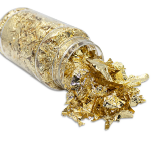 Folhas / Flocos p/ Artesanato (100 Ml) – Folha Ouro 20g