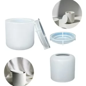 Molde Silicone - Pote Redondo c/ Tampa