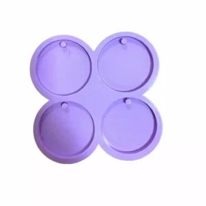 Molde Silicone (CMR138) - Redondo Círculos Chaveiro 5cm.