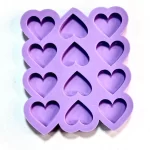 Molde Silicone - Pingente Coração 12 Cavidades CMR495