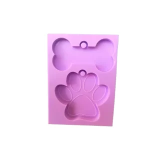 Molde Silicone - Pet Patinha c/ Osso c/ 2 Cavidades CMR12