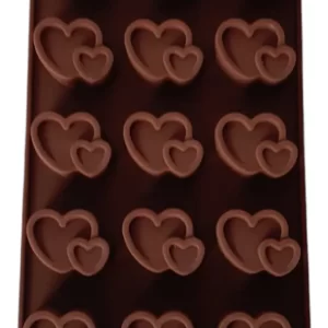 Molde Silicone  - Mini Corações / Pingentes Duplo