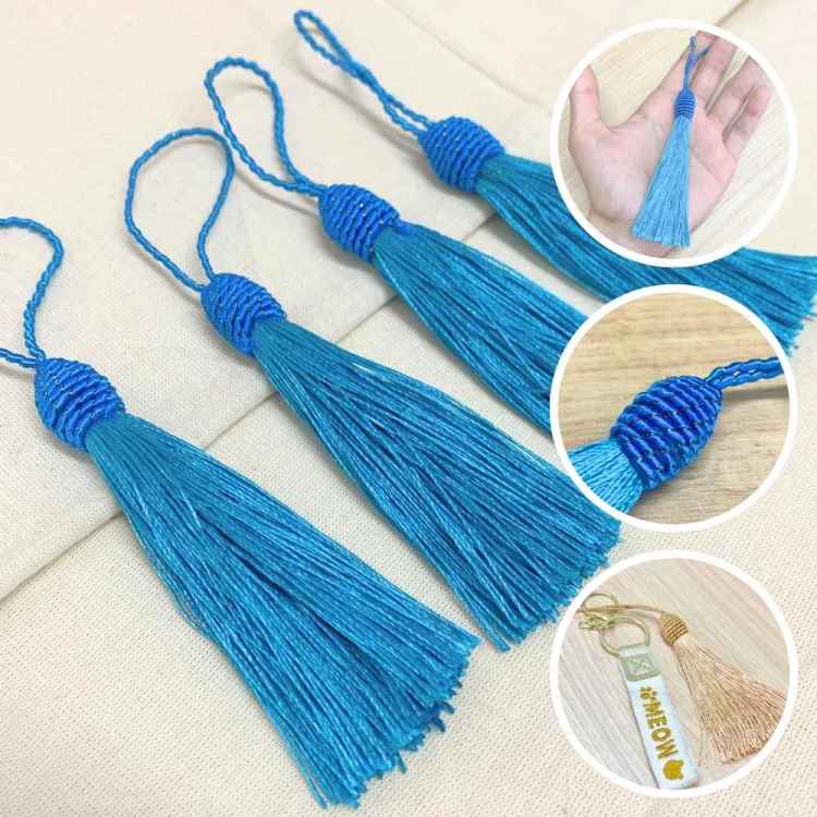 Tassel Tulipa 14cm - Azul Turquesa c/10 und.